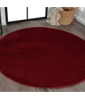Jonathan Y SUPERSOFT Red SEU100Q 4ft. Round Rug