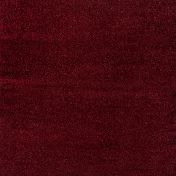 Haze Solid Low-Pile Dark Red 6' Square Area Rug