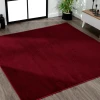 Jonathany Supersoft SEU100Q Dark Red Area Rug 6 ft. 2 in. X 6 ft. 2 in. Square