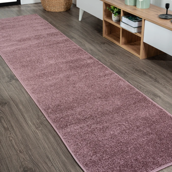 Haze Solid Low-Pile Light Purple 2 ft. x 14 ft. Runner Rug