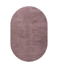 Haze Solid Low-Pile Light Purple 3 ft. x 5 ft. Oval Area Rug