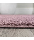 Haze Solid Low-Pile Light Purple 3 ft. x 5 ft. Oval Area Rug