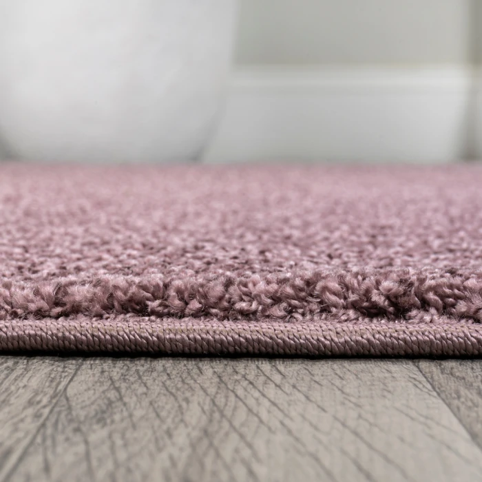 Haze Solid Low-Pile Light Purple 7' Square Area Rug