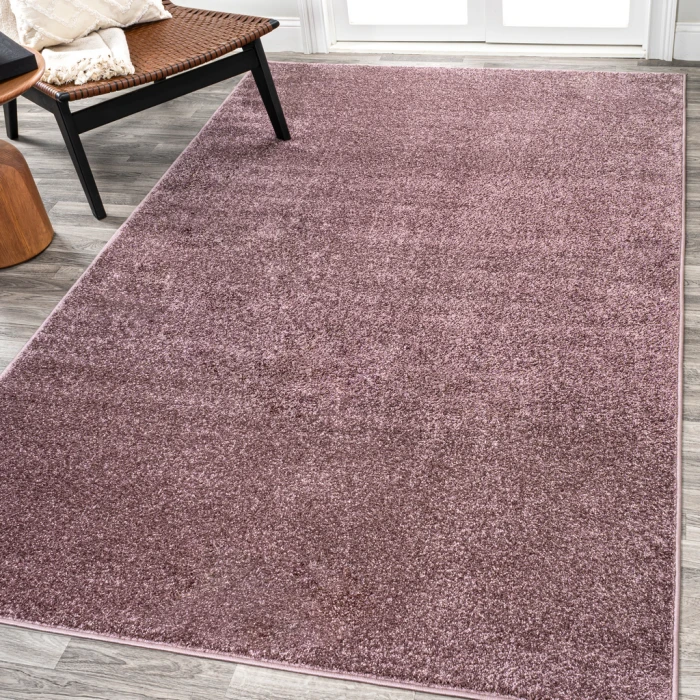 Haze Solid Low-Pile Light Purple 10 ft. x 14 ft. Area Rug