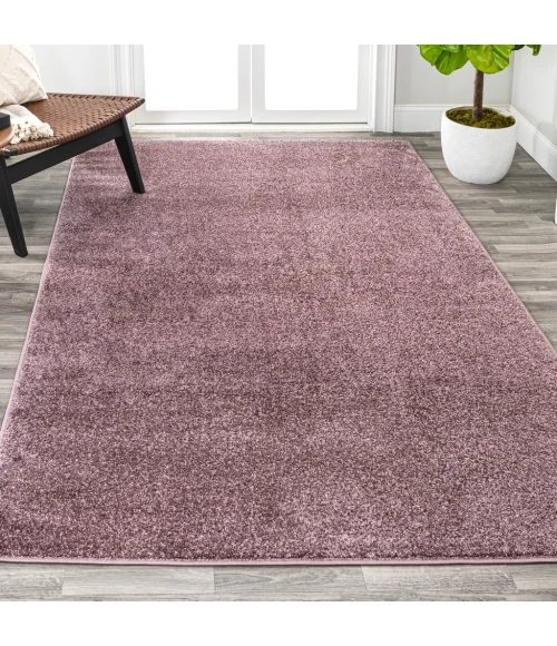 Haze Solid Low-Pile Light Purple 5 ft. x 8 ft. Area Rug