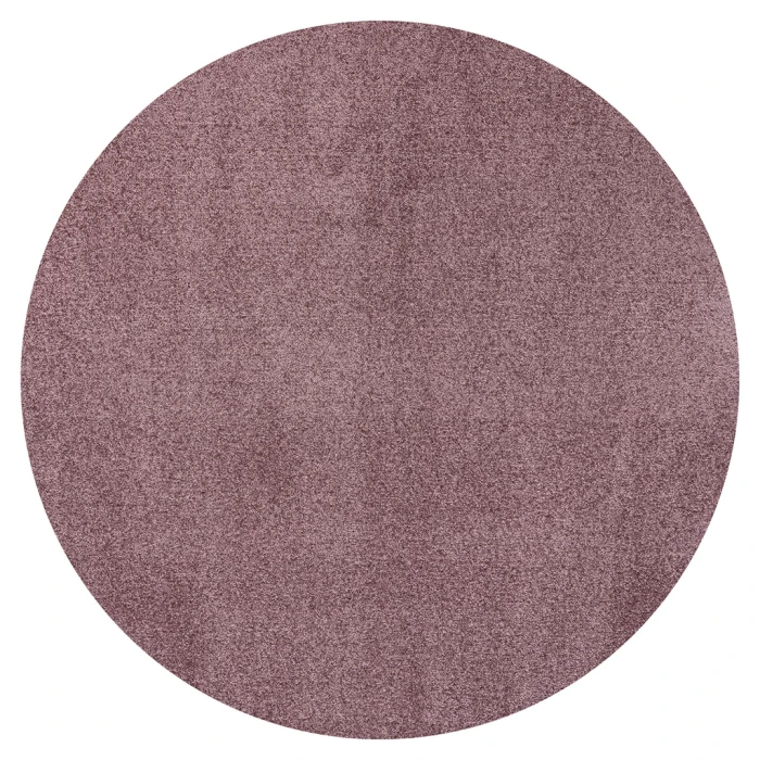 Haze Solid Low-Pile Light Purple 5' Round Area Rug