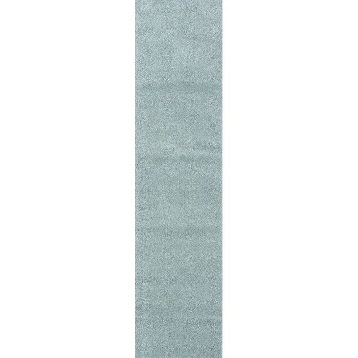Haze Solid Low-Pile Light Blue 2 ft. x 14 ft. Runner Rug