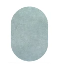 Haze Solid Low-Pile Light Blue 6 ft. x 9 ft. Oval Area Rug