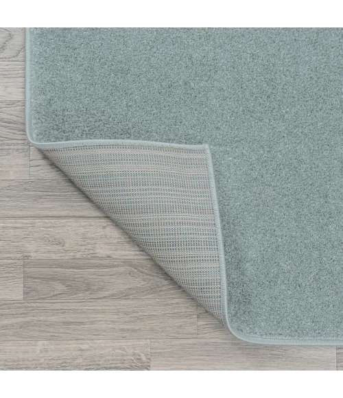 Haze Solid Low-Pile Light Blue 2 ft. x 12 ft. Runner Rug