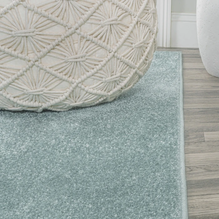 Haze Solid Low-Pile Light Blue 5 ft. x 8 ft. Area Rug
