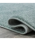 Haze Solid Low-Pile Light Blue 2 ft. x 12 ft. Runner Rug