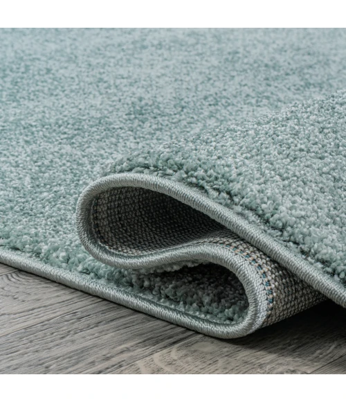 Haze Solid Low-Pile Light Blue 2 ft. x 12 ft. Runner Rug