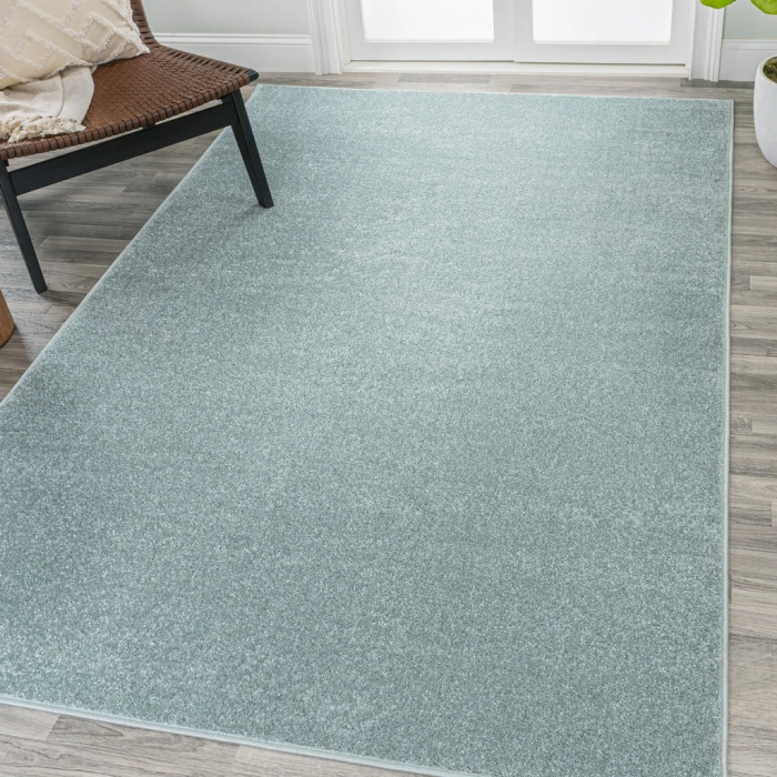 Haze Solid Low-Pile Light Blue 5 ft. x 8 ft. Area Rug