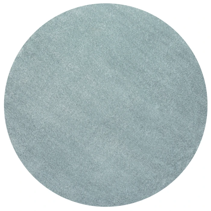 Haze Solid Low-Pile Light Blue 5' Round Area Rug