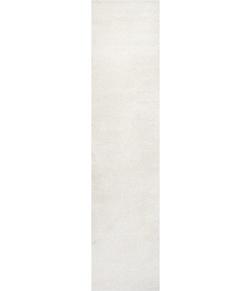 Haze Solid Low-Pile Cream 2 ft. x 8 ft. Runner Rug