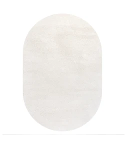 Jonathany Supersoft SEU100T Cream Area Rug 3 ft. X 5 ft. Oval