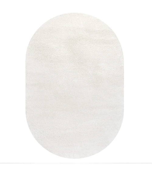 Jonathan Y SUPERSOFT Ivory SEU100T 6ft.2in. X 9ft. Oval Oval Rug