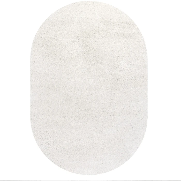 Jonathan Y SUPERSOFT Ivory SEU100T 5ft. X 8ft. Oval Oval Rug
