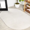 Jonathany Supersoft SEU100T Cream Area Rug 3 ft. X 5 ft. Oval