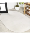 Jonathan Y SUPERSOFT Ivory SEU100T 6ft.2in. X 9ft. Oval Oval Rug