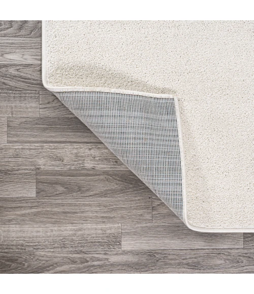Haze Solid Low-Pile Cream 7' Square Area Rug