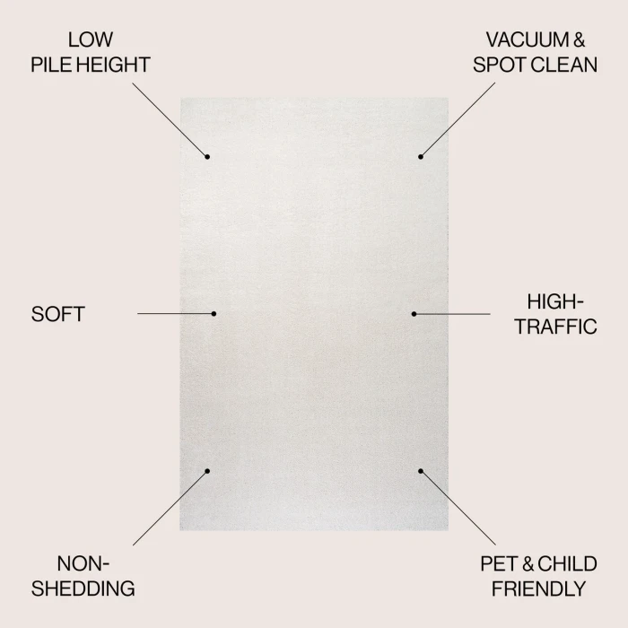 Jonathan Y SUPERSOFT Ivory SEU100T 6ft.2in. X 9ft. Rect. Rug
