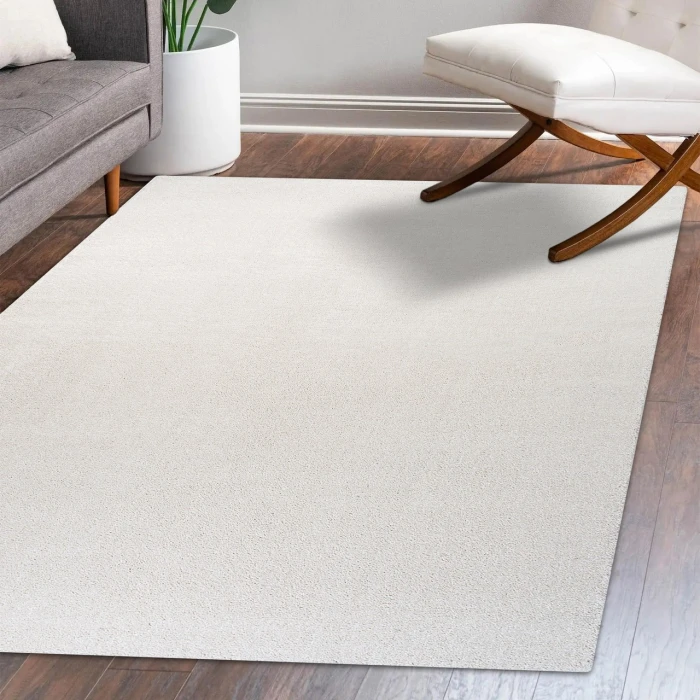 Jonathan Y SUPERSOFT Ivory SEU100T 6ft.2in. X 9ft. Rect. Rug