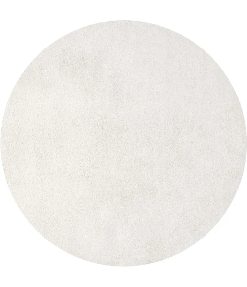 Haze Solid Low-Pile Cream 6' Round Area Rug