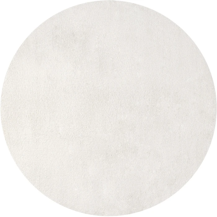 Haze Solid Low-Pile Cream 6' Round Area Rug