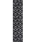 Tumbling Blocks Modern Geometric Black/White 2 ft. x 8 ft. Runner Rug