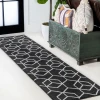 Jonathany Supersoft SEU101A Black/White Area Rug 2 ft. X 8 ft. Runner