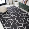 Jonathany Supersoft SEU101A Black/White Area Rug 5 ft. X 8 ft. Rectangle