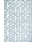Tumbling Blocks Modern Geometric Light Blue/White 3 ft. x 5 ft. Area Rug