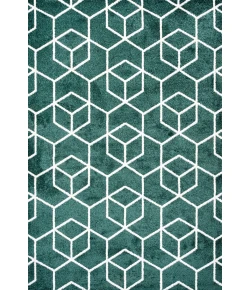 Jonathany Supersoft SEU101D Green/White Area Rug 3 ft. X 5 ft. Rectangle