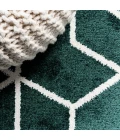 Tumbling Blocks Modern Geometric Green/White 3 ft. x 5 ft. Area Rug