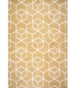 Jonathany Supersoft SEU101E Gold/White Area Rug 3 ft. X 5 ft. Rectangle