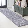 Jonathany Supersoft SEU101F Gray/White Area Rug 2 ft. X 8 ft. Runner