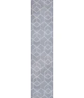 Tumbling Blocks Modern Geometric Light Gray/White 2 ft. x 8 ft. Runner Rug
