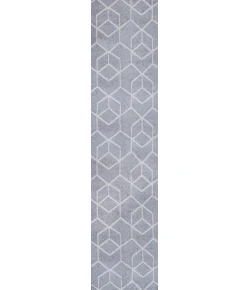 Jonathany Supersoft SEU101G Light Gray/White Area Rug 2 ft. X 8 ft. Runner