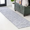 Jonathany Supersoft SEU101G Light Gray/White Area Rug 2 ft. X 8 ft. Runner