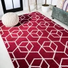 Jonathany Supersoft SEU101I Red/White Area Rug 3 ft. X 5 ft. Rectangle