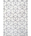Tumbling Blocks Modern Geometric White/Gray 3 ft. x 5 ft. Area Rug