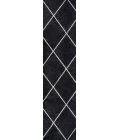 Cole Minimalist Diamond Trellis Black/White 2 ft. x 8 ft. Runner Rug
