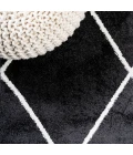 Cole Minimalist Diamond Trellis Black/White 3 ft. x 5 ft. Area Rug