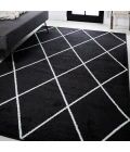 Cole Minimalist Diamond Trellis Black/White 3 ft. x 5 ft. Area Rug