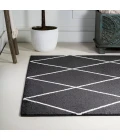 Cole Minimalist Diamond Trellis Black/White 3 ft. x 5 ft. Area Rug
