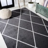 Jonathany Supersoft SEU102A Black/White Area Rug 3 ft. X 5 ft. Rectangle