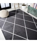 Cole Minimalist Diamond Trellis Black/White 3 ft. x 5 ft. Area Rug
