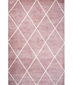 Jonathany Supersoft SEU102B Rose/White Area Rug 7 ft. 9 in. X 10 ft. Rectangle