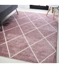 Cole Minimalist Diamond Trellis Rose/White 8 ft. x 10 ft. Area Rug